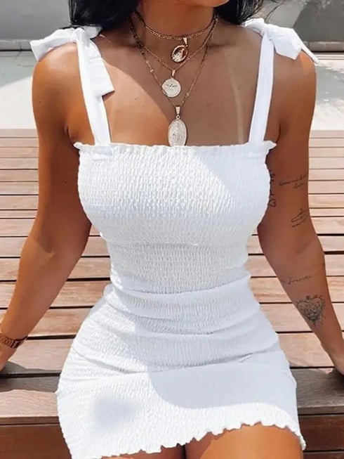 Sexy Women's Bodycon Mini Dress Summer Fashion Sling Strapless Pencil Tank Dress